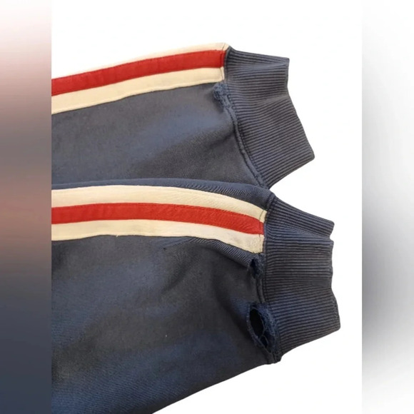 Maurice Malone L/S Blue Hooded Sweat Shirt GUC Vintage Size XXL - Picture 8 of 12